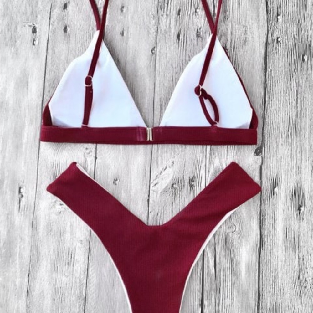 Brand new red thong bikini